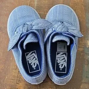 Vans Shoes Vans Lace Chambray Authentic Knotted True Blue Girls Shoes Poshmark